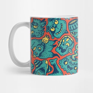 Heads 1 (colored a) by Lei Melendres Mug